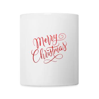 Merry Christmas with snowflakes - Mug - white - Front