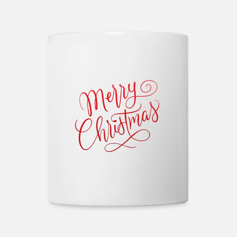 Joyeux Noël avec flocons de neige - Mug blanc - blanc