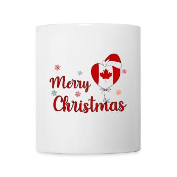 Joyoux Noel Christmas Canada Flag Heart - Mug - white - Front