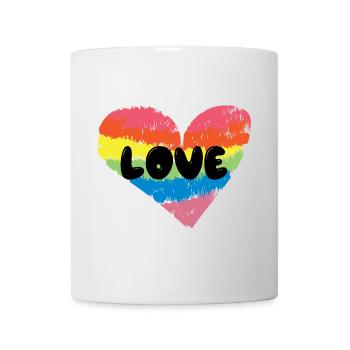Lgbt Heart Love Rainbow Rights Homosexuals - Mug - white - Front