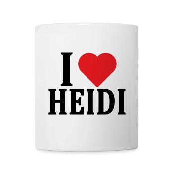 t-shirt J’adore Heidi idée cadeau t-shirt - Mug blanc - blanc - Devant