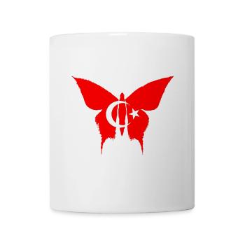 Drapeau de la dinde papillon - Mug blanc - blanc - Devant