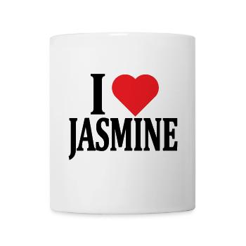 t-shirt J’aime Jasmine idée cadeau t-shirt - Mug blanc - blanc - Devant