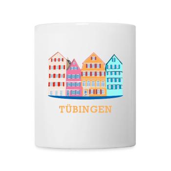 Tübingen, Neckar view, drawing, Germany - Mug - white - Front