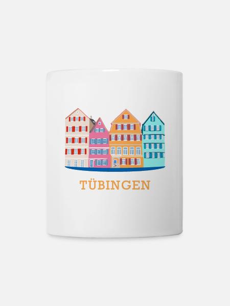 Tübingen, Vue du Neckar, dessin, Allemagne - Mug blanc - blanc