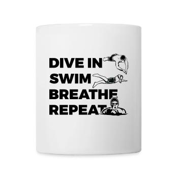Schwimm Routine - Tasse - Weiß - Vorne