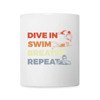 Daily routine for swimmers - Mug - white - Front