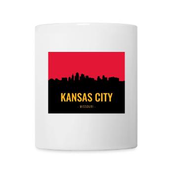 Kansas City Skyline Silhouette - Mug - white - Front