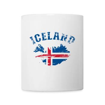 Island Landkarte Flagge used - Tasse - Weiß - Vorne