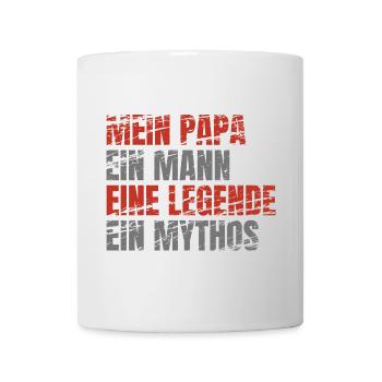 Papa Legende Mythos Grunge - Tasse - Weiß - Vorne