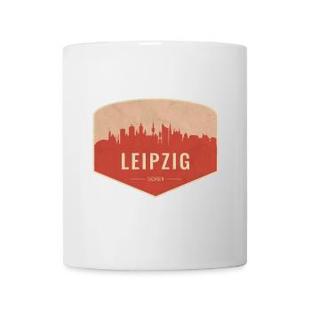 Leipzig Skyline Badge Vintage - Mug - white - Front