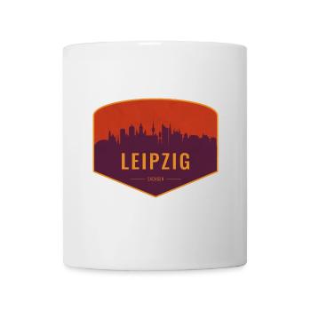 Leipzig Skyline Shield - Tasse - Weiß - Vorne