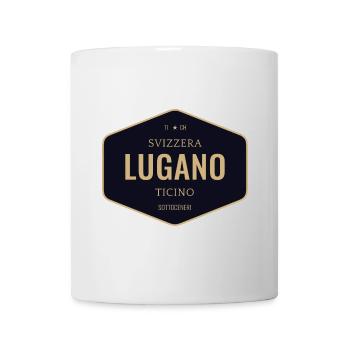 Lugano Abzeichen Gold Navy - Tasse - Weiß - Vorne