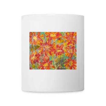 Living flower meadow in impression style - Mug - white - Front