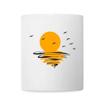 Grues d’oies sauvages Printemps - Mug blanc - blanc - Devant