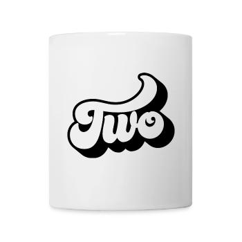 Deux enfants 2e anniversaire garçons filles 2 ans - Mug blanc - blanc - Devant