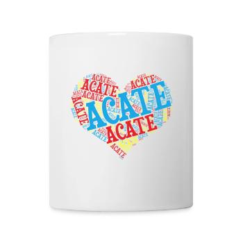 t-shirt Sicilia t-shirt Acate word cloud - Mug - white - Front