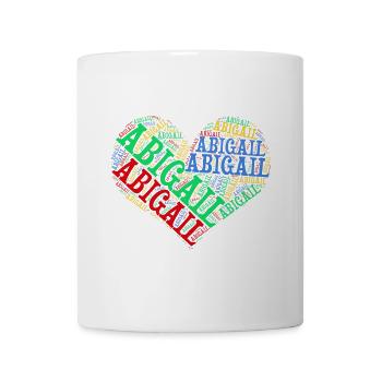t-shirt Abigail heart word cloud tag cloud collage - Mug - white - Front