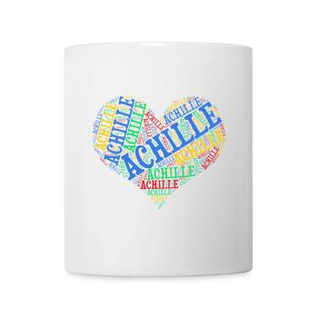 T-shirt cadeau Achille heart heart cloud - Mug blanc - blanc - Devant
