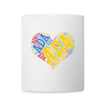 T-Shirt Ada T-Shirt Herz Wortwolke Geschenkidee - Tasse - Weiß - Vorne
