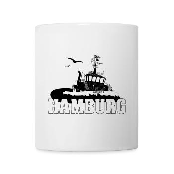 Schlepper im Hamburger Hafen - Tasse - Weiß - Vorne