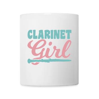 Klarinettenspielerin - Tasse - Weiß - Vorne