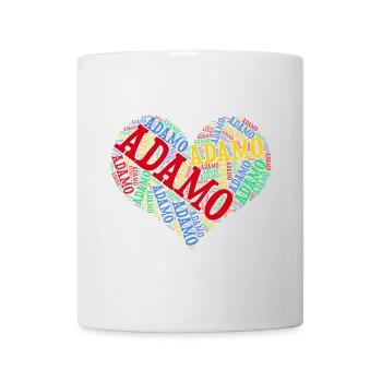Adamo word cloud coeur t-shirt cadeau t-shirt - Mug blanc - blanc - Devant
