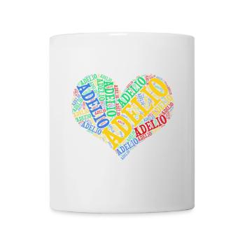 Adelio t-shirt t-shirt nuage de mots idée cadeau - Mug blanc - blanc - Devant