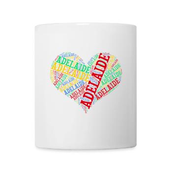 Adelaide T-Shirt Herz T-Shirt Wortwolke - Tasse - Weiß - Vorne