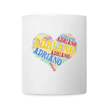 Adriano coeur t-shirt word cloud t-shirt - Mug blanc - blanc - Devant