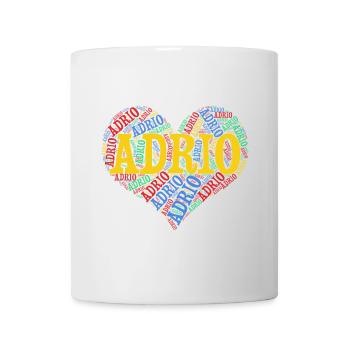 t-shirt Adrio word cloud coeur t-shirt cadeau - Mug blanc - blanc - Devant