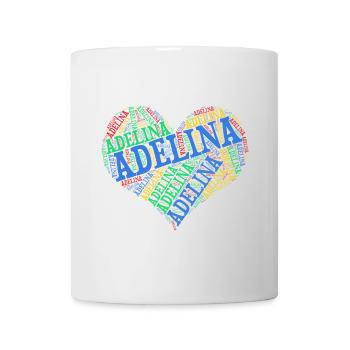 Adelina coeur coeur nuage t-shirt cadeau t-shirt - Mug blanc - blanc - Devant