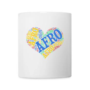 tshirt Afro heart word cloud t-shirt collage - Mug - white - Front
