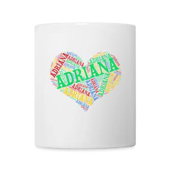 t shirt Adriana t-shirt word cloud heart - Mug - white - Front