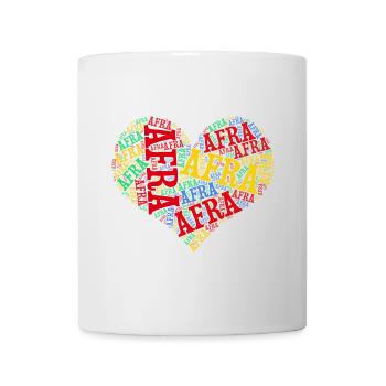 t-shirt Afra word cloud collage coeur t-shirt - Mug blanc - blanc - Devant