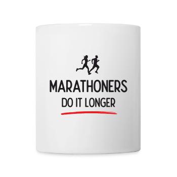 Marathonläufer machen es länger - Tasse - Weiß - Vorne