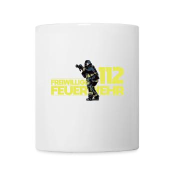 Freiwillige Feuerwehr Feuerwehrmann 112 - Tasse - Weiß - Vorne