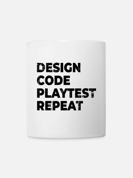Design Code Spieltest Wiederholung - Tasse - Weiß