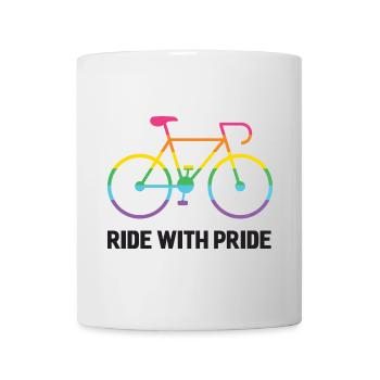 LGBTQ-Radfahrer - Fahre mit Stolz - Tasse - Weiß - Vorne