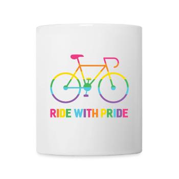 LGBTQ-Radfahrer - Fahre mit Stolz - Tasse - Weiß - Vorne