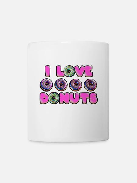 Ich liebe Donuts - Tasse - Weiß
