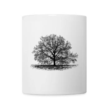 Arbre en noir - Mug blanc - blanc - Devant