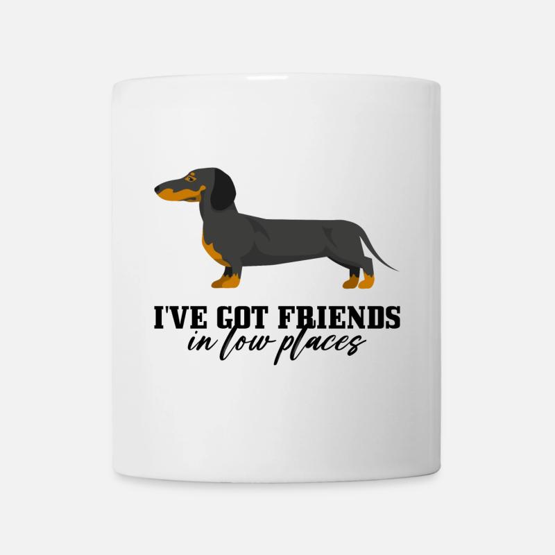 Dackel Ember Silhouette - Tasse - Weiß