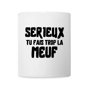 meuf, cité, femme humour - Mug blanc - blanc - Devant