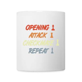 Schach Vintage Look - Tasse - Weiß - Vorne