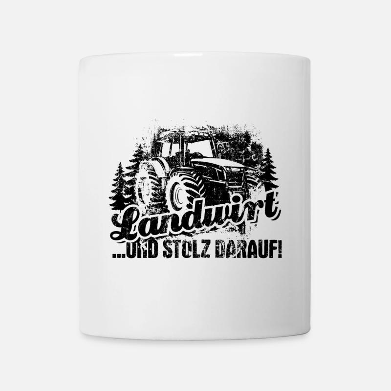 Landwirt und stolz darauf - Traktor - Bauer - Tasse - Weiß