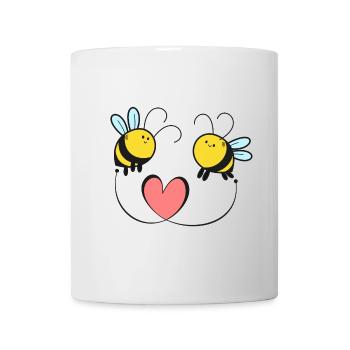 Bienen Liebe Hochzeit - Tasse - Weiß - Vorne
