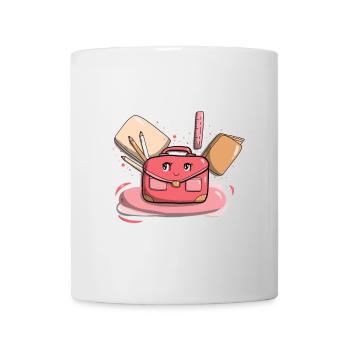 Cartable Rose - Mug blanc - blanc - Devant