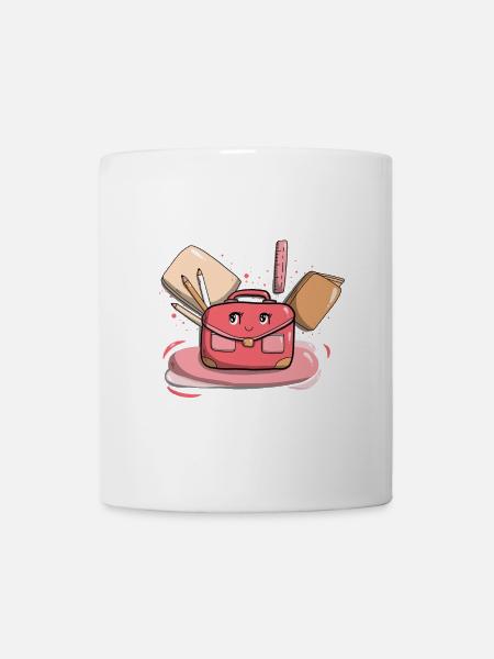 Cartable Rose - Mug blanc - blanc