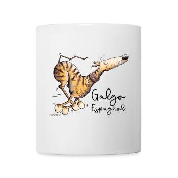 Happy Galgo Espagnol Wild Dog Dogs Cartoon - Mug - white - Front
